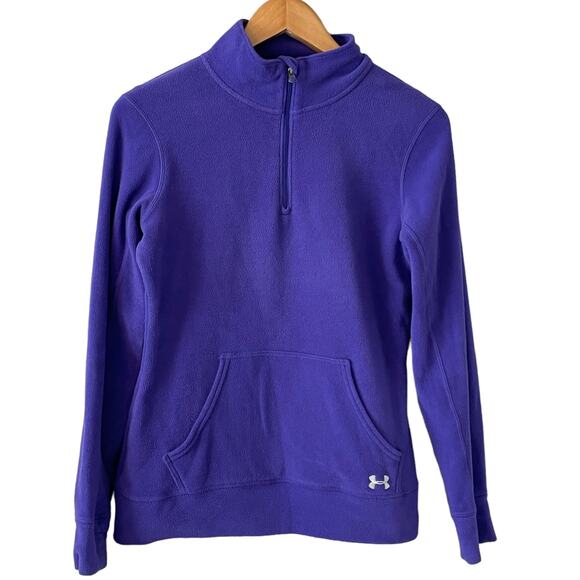 Under Armour 1/4 Zip Fleece Pullover Sweater Purple Womens size Small - Picture 1 of 6